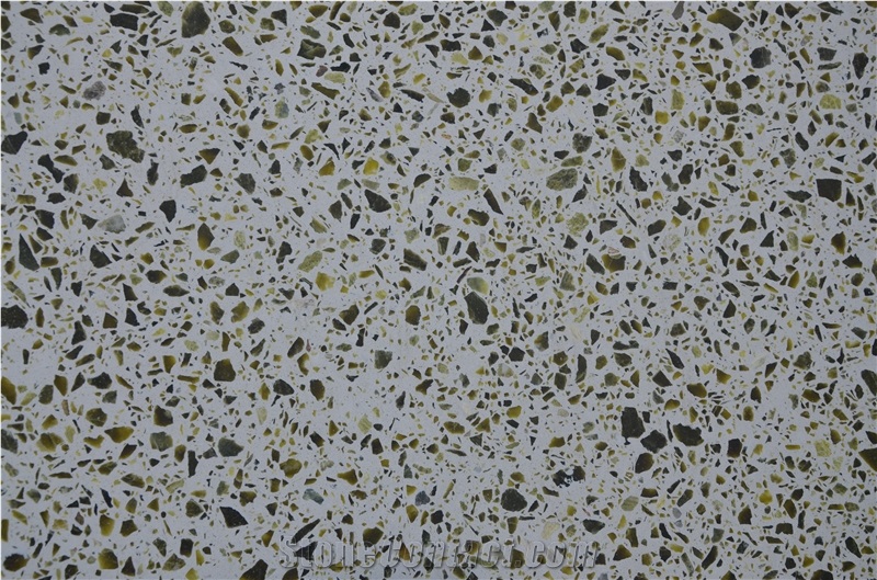 Sy8029 White Terrazzo Tile, Cement Tile