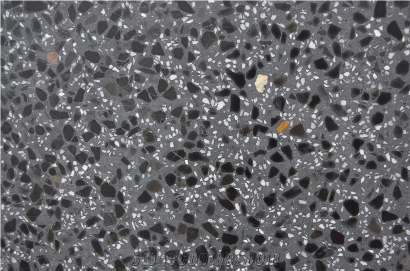 Sy8042 Black Terrazzo Tile, Cement Tile