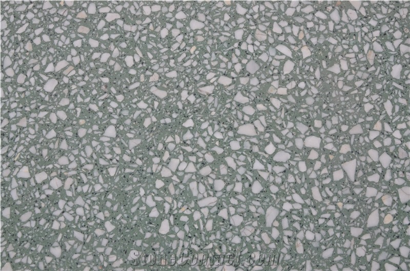 Sy8049 Green Terrazzo Tile, Cement Tile