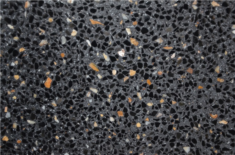 Sy8067 Black Terrazzo Tile, Cement Tile