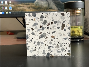 White Terrazzo Tile, Cement Tile Sy1904142