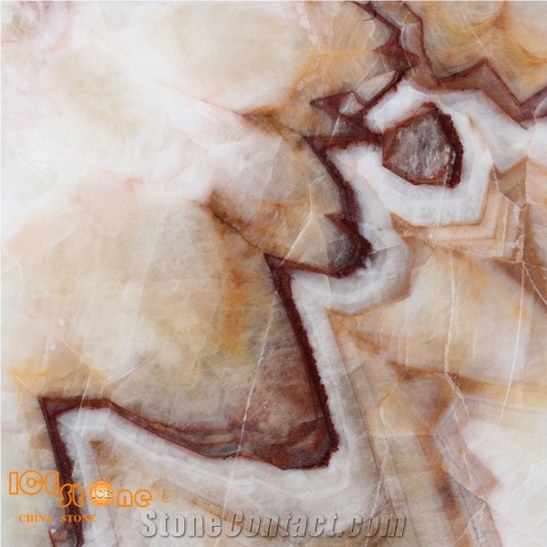 China Colorful Red Yellow Onyx Slabs & Tiles