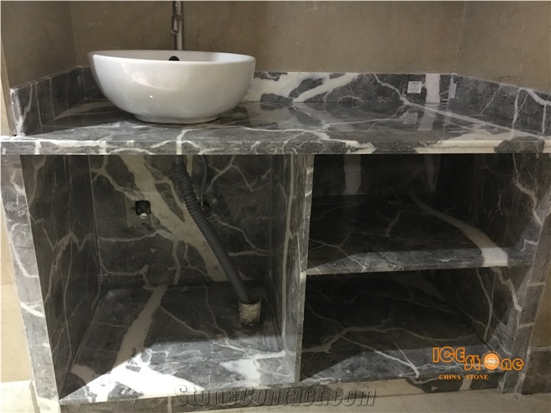 China Grey Marble Bath Top/ Costom Bathroom