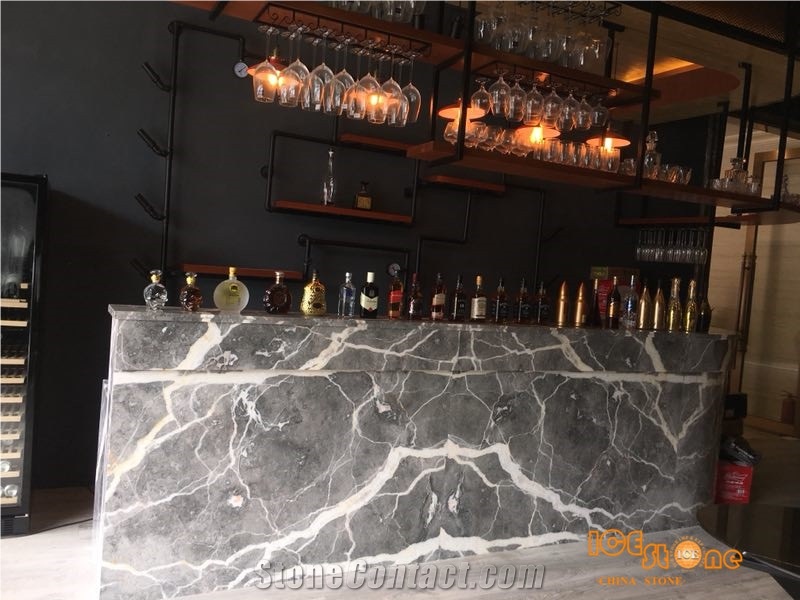 China Grey Marble Bath Top/ Costom Bathroom