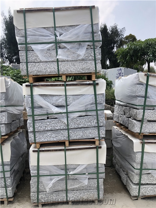 G602 Light Grey Granite Paver Pineapple Finish