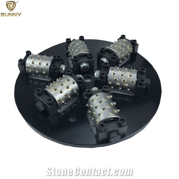 Bush Hammer Plate with 6 Roller