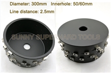 Bush Hammer Plate with 6 Roller