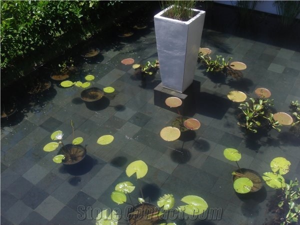 Black Lava Stone Landscaping Bali Pool Tiles