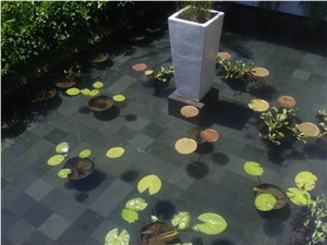 Black Lava Stone Landscaping Bali Pool Tiles
