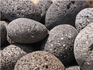 Indonesia Black Lava Pebbles Stone Indonesia Black Lava Pebbles Stone