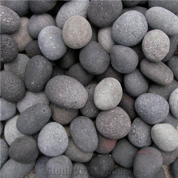 Indonesia Black Lava Pebbles Stone