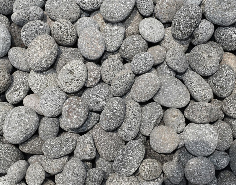 Indonesia Black Lava Pebbles Stone