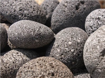 Indonesia Black Volcanic Lava Pebble Stone