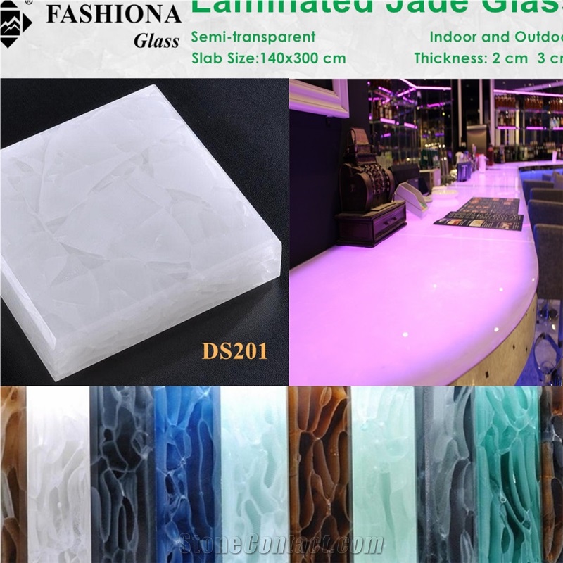 Backlight Jade Glass Panels For Interior & Exterior