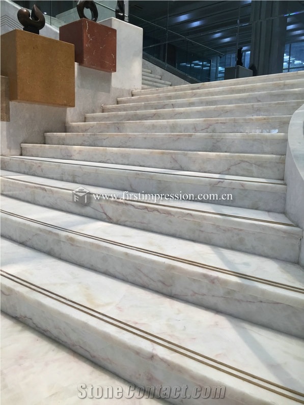 Luxruy Moonlight Lotus White Onyx for Steps
