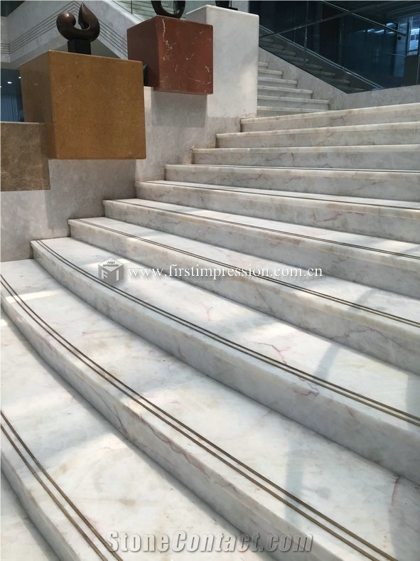 Luxruy Moonlight Lotus White Onyx for Steps