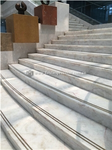Luxruy Moonlight Lotus White Onyx for Steps