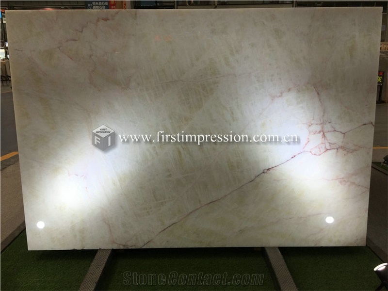 Luxruy Moonlight Lotus White Onyx for Steps