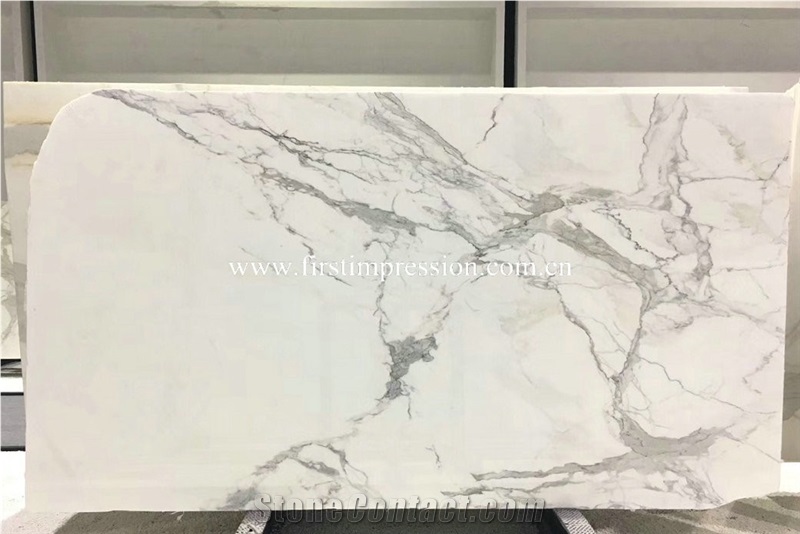 New Polished Italy Bianco Calacatta Marble Slabs