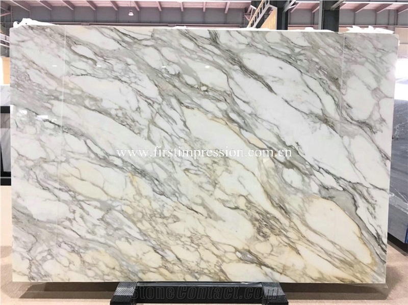 New Polished Italy Bianco Calacatta Marble Slabs