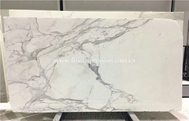 New Polished Italy Bianco Calacatta Marble Slabs