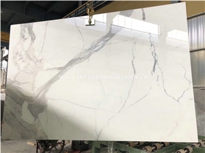 New Polished Italy Bianco Calacatta Marble Slabs