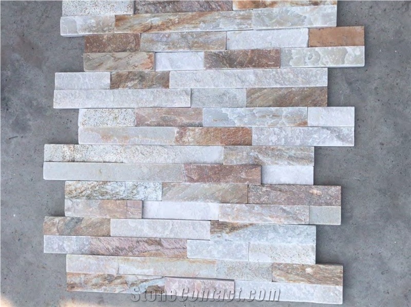 Golden Honey Ledgestone Culture Stone Slate Wall