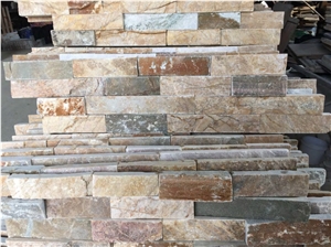 Golden White Ledgestone Culture Stone Slate Wall Golden White Ledgestone Culture Stone Slate Wall