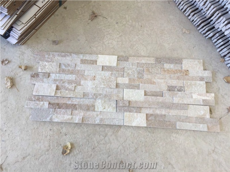 White Chestnut Ledgestone Culture Stone Slate Wall