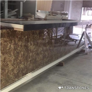 Backlit Faux Onyx Bar Counter Artificial Stone