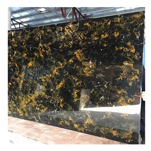 Black Polished Translucent Faux Alabaster Onyx Slabs