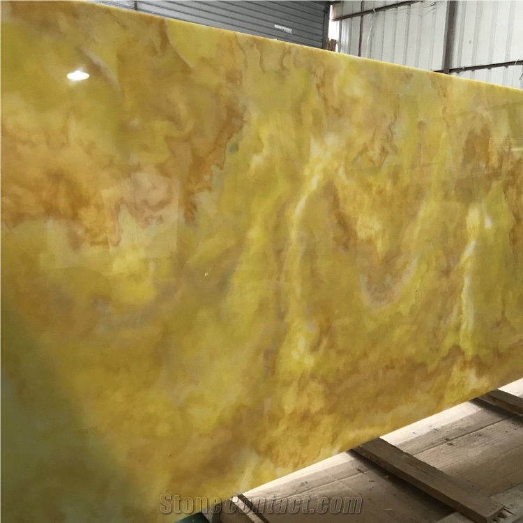 Golden Translucent Artificial Resin Panels