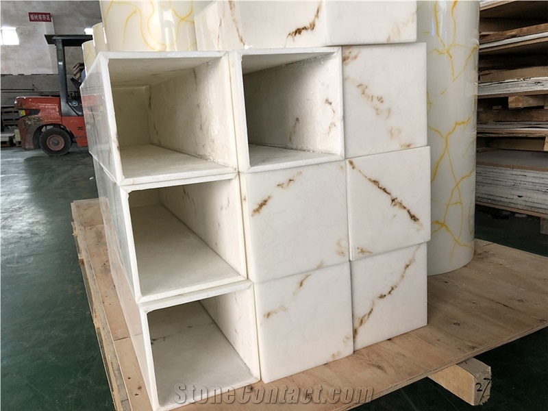 New Faux Alabaster Stone Backlit Translucent Light Box