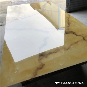 Polished Pretty Stripe Translucent Alabaster Sheet