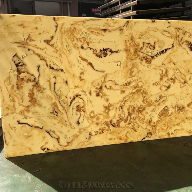 Polished Translucent Artificial Alabaster Sheet