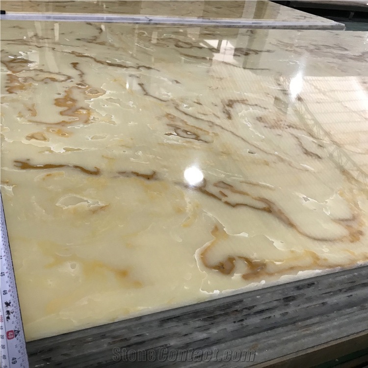Polished Translucent Artificial Alabaster Sheet