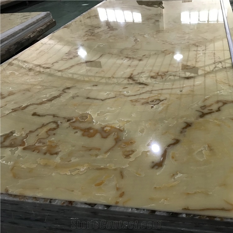 Polished Translucent Artificial Alabaster Sheet