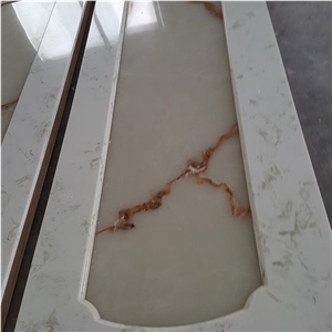 Polished Translucent Artificial Onyx Wall Cladding