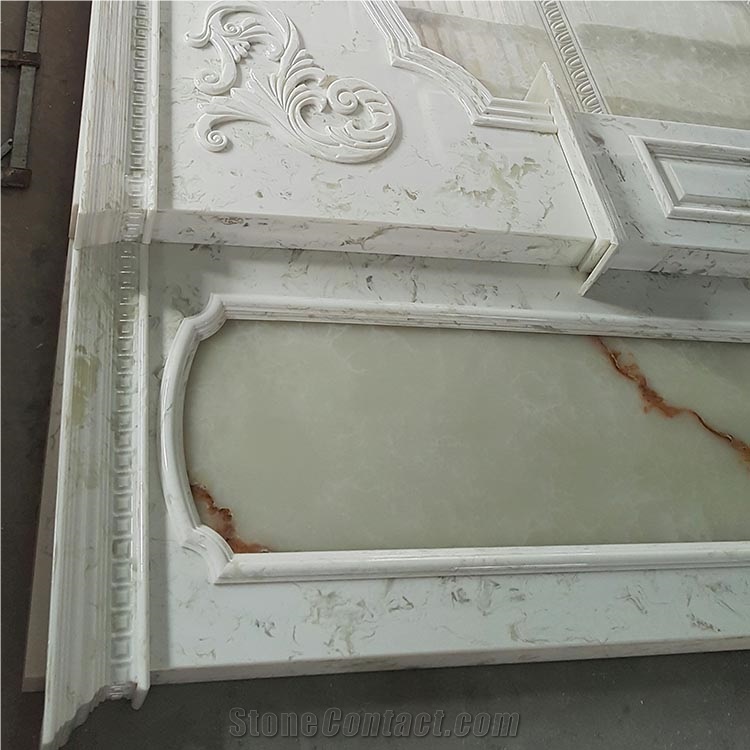 Polished Translucent Artificial Onyx Wall Cladding