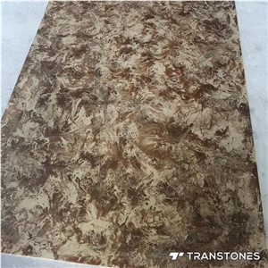 Translucent Orange Stone Faux Onyx for Bar Counter