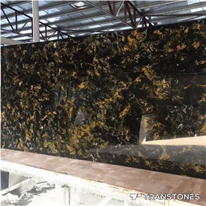 Transtones Polished Black Faux Onyx Alabaster Sheet