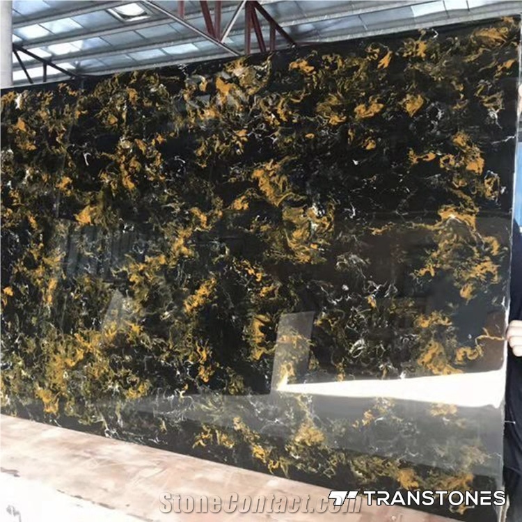 Transtones Polished Black Faux Onyx Alabaster Sheet