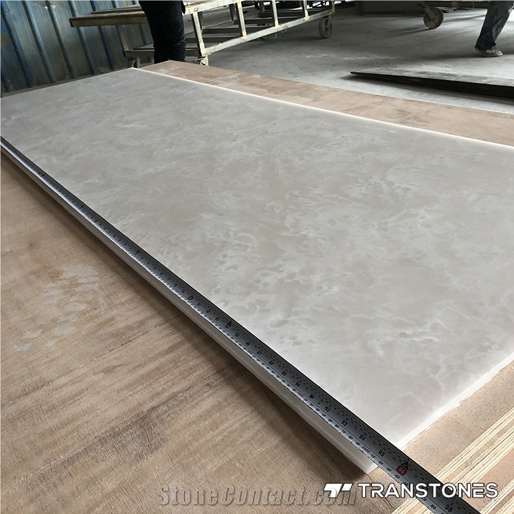 Transtones Translucent Panels for Reception Desk
