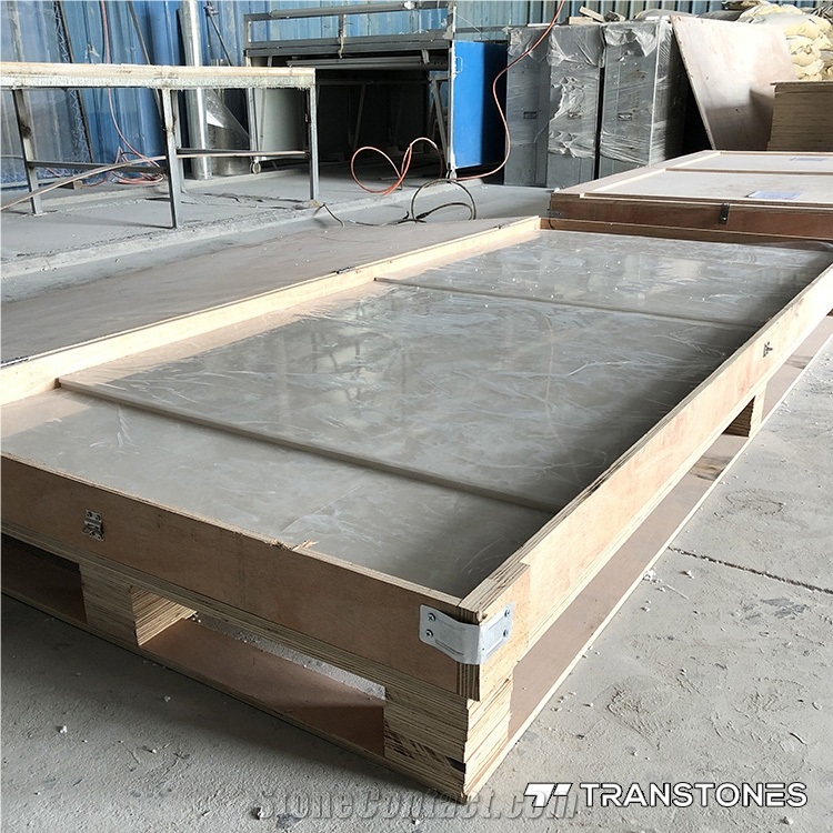 Transtones Translucent Panels for Reception Desk