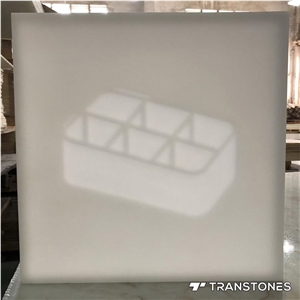 White Translucent Artificial Onyx Lighting Box