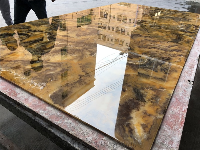 Wholesale Translucent Yellow Faux Onyx Sheet Price