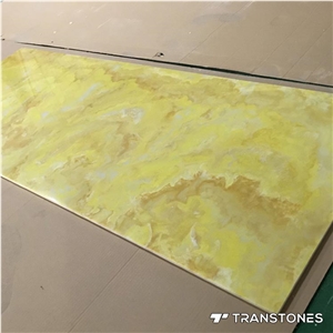 Yellow Alabaster Artificial Onyx Winding Stone
