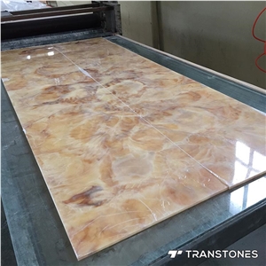 Yellow Design Translucent Artificial Alabaster Sheets