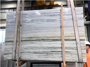 China Wooden Jade Royal Jasper White Marble Slab
