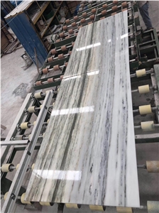 China Wooden Jade Royal Jasper White Marble Slab